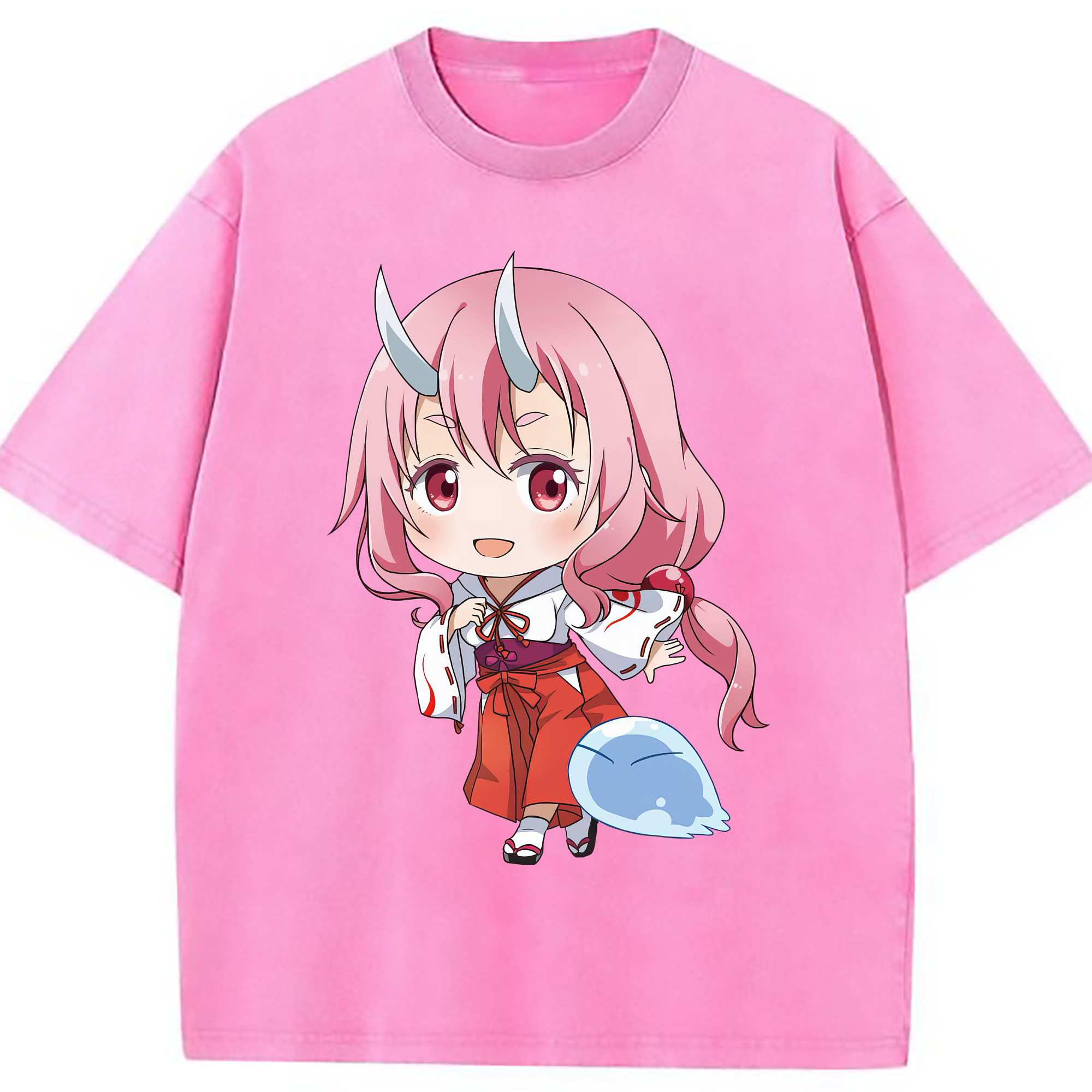 （画像用） 転スラ Regarding Reincarnated to Slime 綿100% ヴィンテージ風 半袖Tシャツ（フロントプリント）